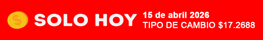 Hoy tipo de cambio 15/04/2026 $17.2688