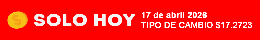 Hoy tipo de cambio 17/04/2026 $17.2723