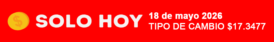 Hoy tipo de cambio 18/05/2026 $17.3477