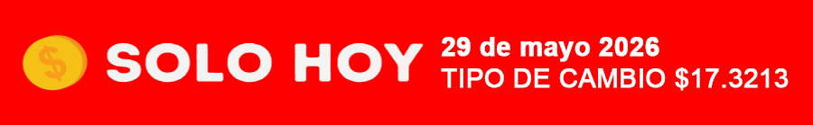 Hoy tipo de cambio 29/05/2026 $17.3213