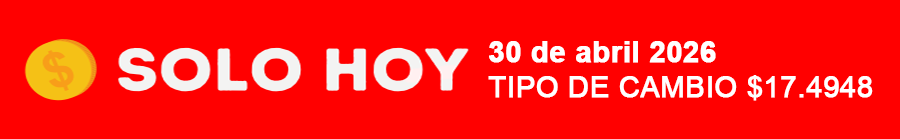 Hoy tipo de cambio 30/04/2026 $17.4948